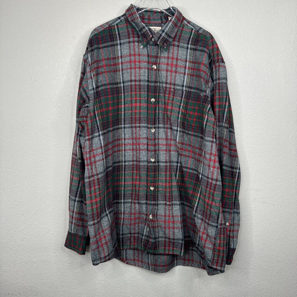 Red Head Flannel Men Xl Plaid Green Grey Red Soft Fall Winter Classic Outdoor